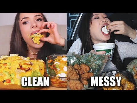 CLEAN VS MESSY MUKBANGERS (compilation)