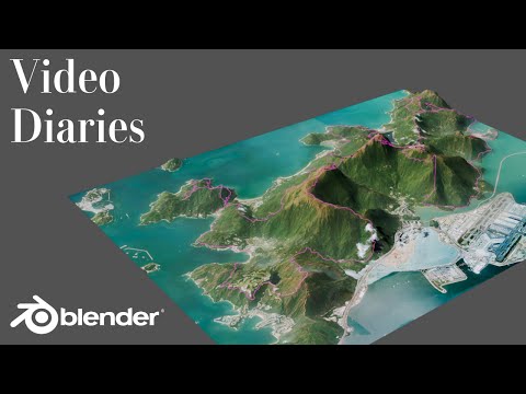 Creating 3D Terrain and Routes in Blender using BlenderGIS | The Video Diaries