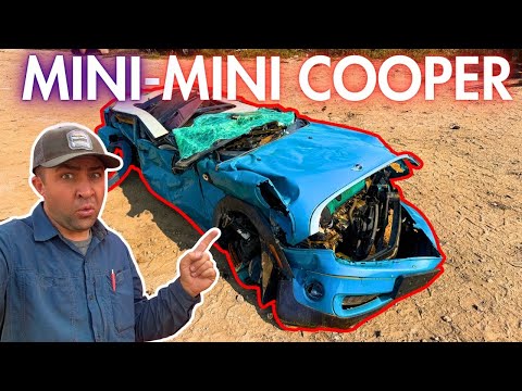 I Crushed a MINI COOPER into a LOG! (Sideways Crush)