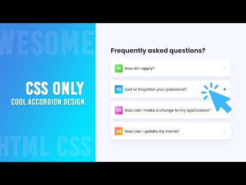 Simple Accordion Web Page Design using Html & CSS | How to Create an FAQ Page