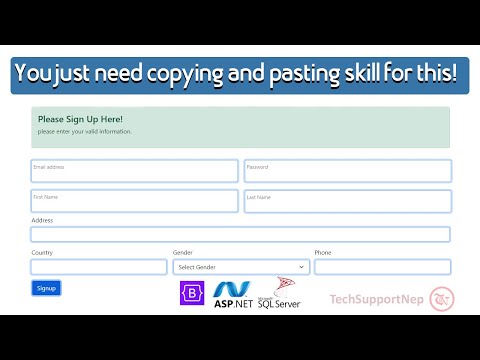 How to Create a Responsive User Registration Page in ASP.NET using Bootstrap and SQL Server Database