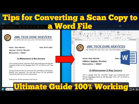 Tips for Converting a Scan Copy to a Word File | Ultimate Guide