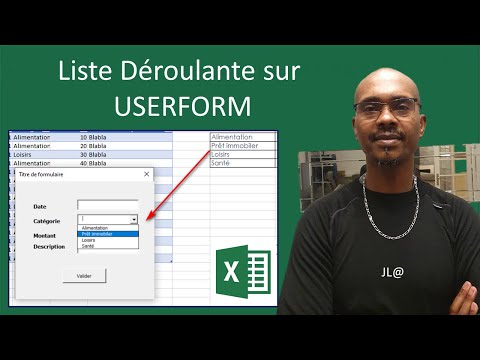 Liste Déroulante Formulaire EXCEL ( USERFORM )