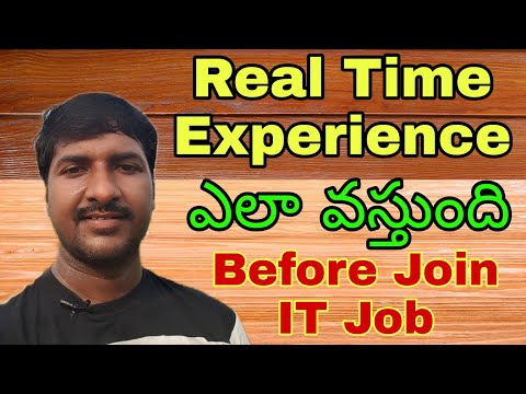 How to Get Real Time experience before join into IT Job (Telugu)