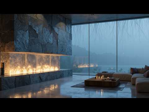 Cozy Cabin Jazz Ambiance ~ Rainy Day Jazz Music for Relaxation & Sleep