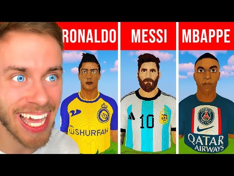 ER baut CR7, MESSI & MBAPPÉ in MINECRAFT! 🤯 (sehr cool!)