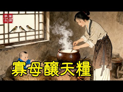 寡婦帶嬰兒分家，只分得村外一口枯井和一小袋發黴糯米。她用井水和米釀醋，醋香引來鳥雀啄食，鳥雀卻叼來各種糧種丟在井邊，誰料那片荒地長出了黃燦燦的莊稼！#故事#民間傳說#奇遇#報恩#原創故事