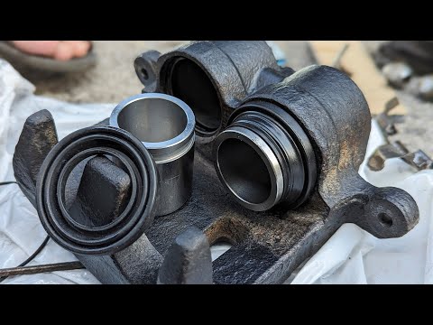How to Easily Install a Brake Caliper Dust Cover/How to Remove Both Brake Pistons from a Caliper