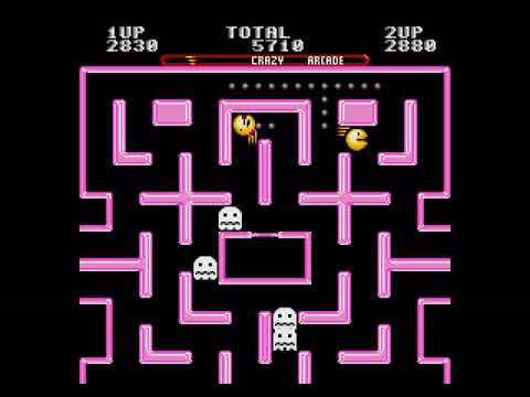Ms. Pac-Man Sega Genesis Arcade Maze Crazy Difficulty 2 player 60fps