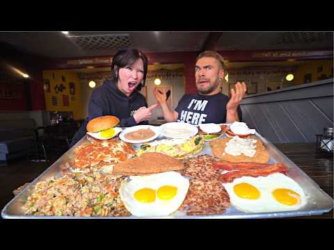 "DON'T BOTHER TRYING" THIS UNDEFEATED BREAKFAST CHALLENGE | Joel Hansen