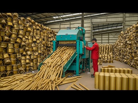 Amazing Recycling Process of Old Brass Scrap into High-Grade Shiny Brass Rods