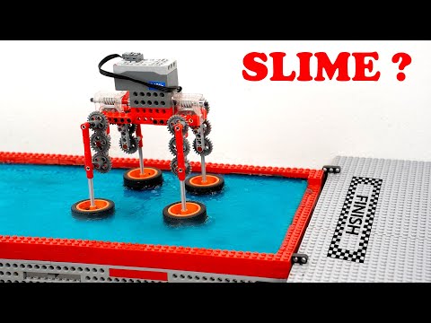 LEGO Walker vs Slime Pit Challenge - EPIC Cross or Fail? | Smart Lego