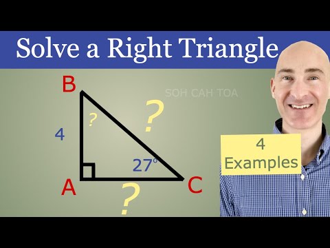 Solve a Right Triangle by Finding Missing Sides and Angles