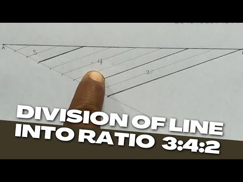 Division of lines into ratios or proportion in |TECHNICAL DRAWING|