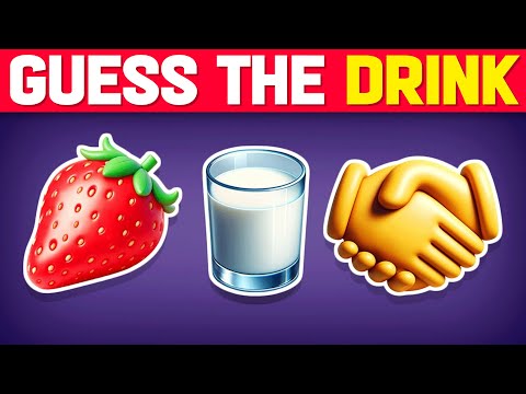 Guess The DRINK By Emoji | How many can you guess  🥤🍷