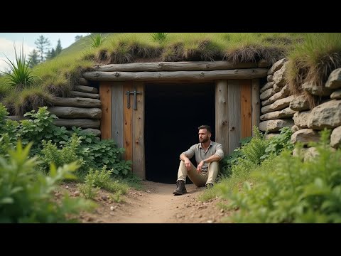 Survival in the Wild – Strong Log Cabin with Grass Roof