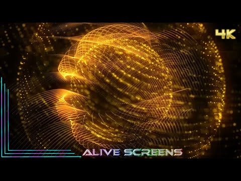 Gold Particle Sphere Background Seamless Loop 4K UHD Screen Effect