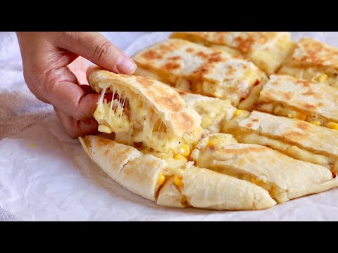 比披薩好吃❗️沒有烤箱，人人都可以做！快速又簡單的麵包製作方法【阿栗食譜172】