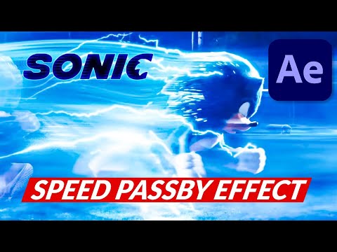 SONIC Lightning Speed PASS BY Effect in After Effects Tutorial