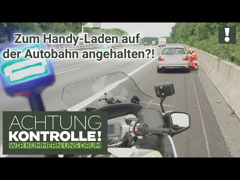 "Was Sie machen ist VERKEHRSWIDRIG & SAUGEFÄHRLICH!" Kurz anhalten & Handy laden? |Achtung Kontrolle
