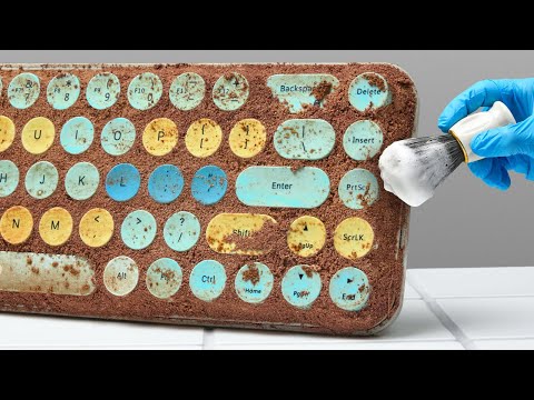 Satisfying Keyboard Cleaning. ASMR Sounds