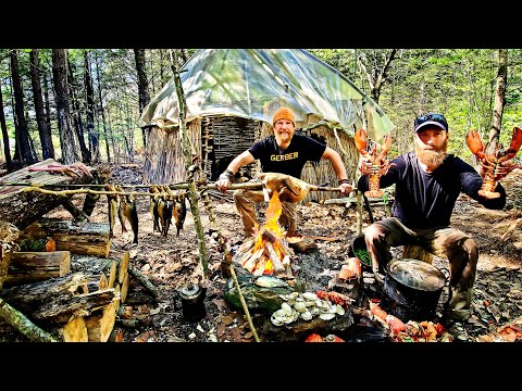 7-Day Wilderness Living Survival Challenge in MAINE (THE MOVIE - SEASON 5) - Hunt, Forage, Fish