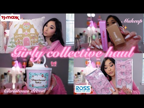 THAT GIRLY COLLECTIVE HAUL ♡ | Ross, Tj maxx & Sephora (cute pinkmas finds!!) 🎀❄️