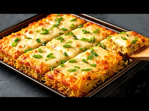 Grated potatoes are tastier than pizza!  A simple recipe with just 2 potatoes and 2 eggs!