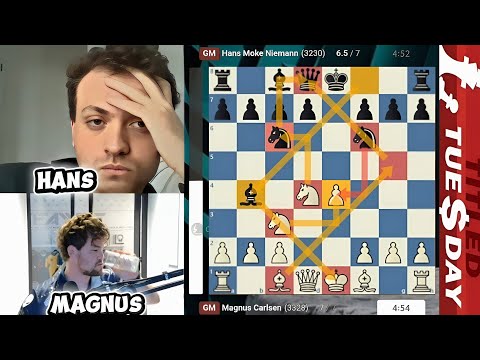 Magnus Carlsen vs Hans Niemann | Titled Tuesday