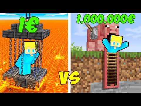 1€ vs 1.000.000€ Minecraft Escape Room Bau Challenge!