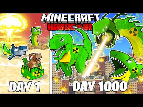 I Survived 1000 Days as NUCLEAR MONSTERS In HARDCORE Minecraft! (Full Story)