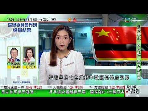 無綫TVB 六點半新聞報道｜韓正晤德國外長 冀德方恪守「一個中國」原則｜日本抗議解放軍航母用雷達照射自衛隊戰機 中方提反交涉指控日方干擾｜巴黎羅浮宮埃及文物圖書館漏水 數百件文獻受損｜20251208