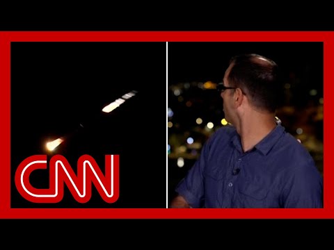 See the moment a wave of strikes are intercepted over Israel