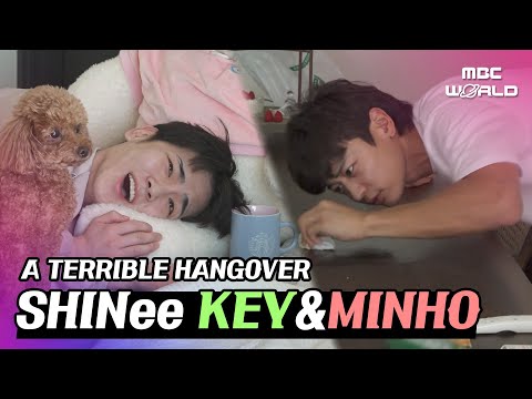 [C.C.] KEY & MINHO are suffering from a painful hangover🤢 #SHINEE #KEY #MINHO