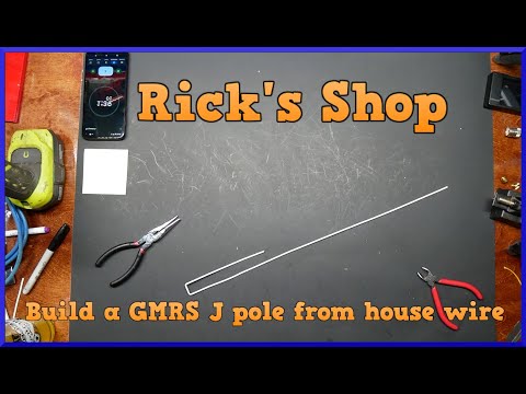Building a GMRS J Pole out of 14 gauge house wire.