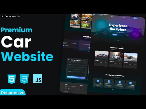 🚘 Create a Responsive Car Website Design Using HTML CSS & JavaScript |  @becodewala   ​