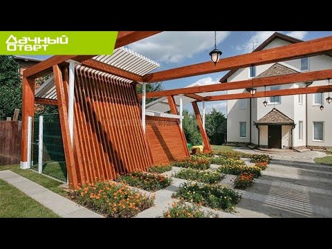 Дачный ответ - Вокруг парковки: гараж, мастерская, вольеры для собак и цветочная поляна (19.08.2012)