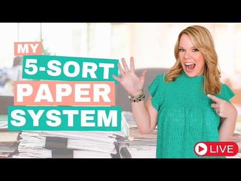 How to Organize Paper FAST with my 5-Sort Method