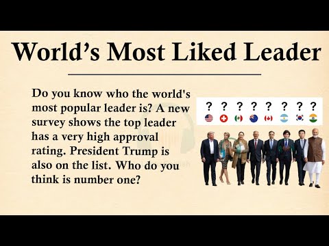 World’s Most Popular Leader || 💕Learn English Through Story Level 3 || Graded Reader 🎧