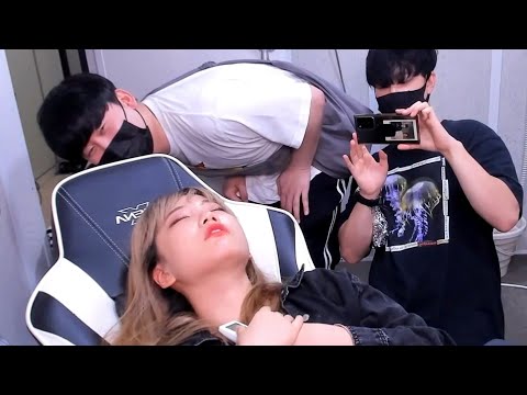 자고있는 유튜버집에 쳐들어가서 깽판치기