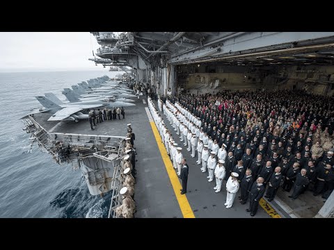 How 5,000 People Eat, Sleep, and Work in the Middle of the Ocean on 13B$ Aircraft Carrier