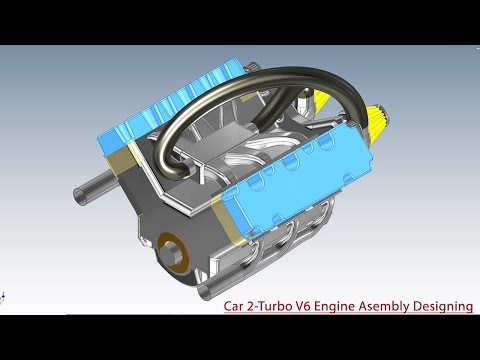 Autodesk Inventor Tutorial || Car Engine (2Turbo V6) Advanced Assembly Designing (Volume-1)
