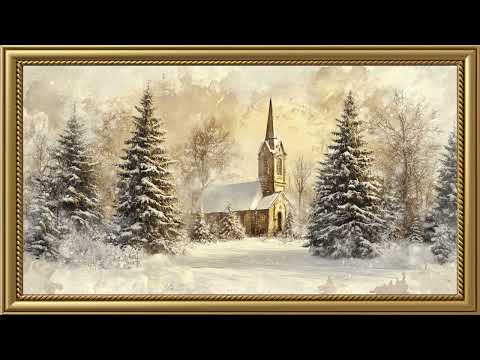 Vintage Winter Landscape Painting | Gold Frame TV Art Screensaver for TV Wallpaper