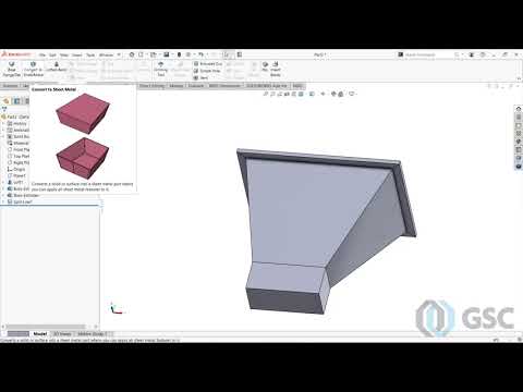 SOLIDWORKS Tech Tip: Convert To Sheet Metal