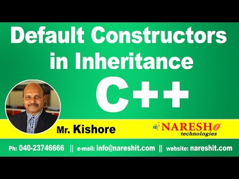 Default Constructors in Inheritance | C++ Tutorial | Mr. Kishore