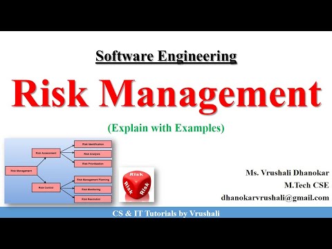 SE 38 : Risk Management in Software Engineering #softwareengineering @CS & IT Tutorials by Vrushali 👩‍🎓