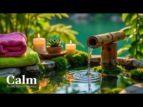 Healing of the Mind 🌿 Bamboo Water Sounds & Relaxing Music, Anxiety Relief