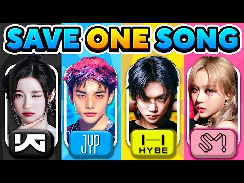 JYP vs HYBE vs YG vs SM 🔥 SAVE ONE SONG 🎶 KPOP QUIZ GAME 2025