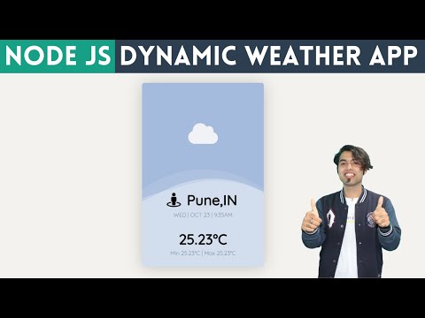 🔴 Create Complete Dynamic Weather Website(App) using Real-Time API with HTML and Node.JS in Hindi