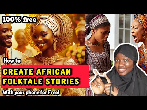 How to create African folktales stories FOR FREE with just YOUR PHONE (100% FREE) from scratch !
